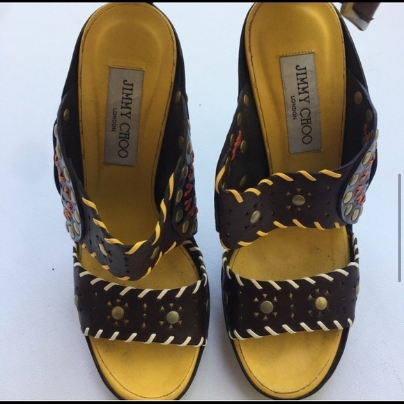 Jimmy Choo Leather Sandals size 7 - Picture 7 of 11